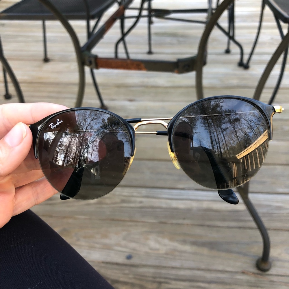 Ray-Ban Black and Gold Sunglasses